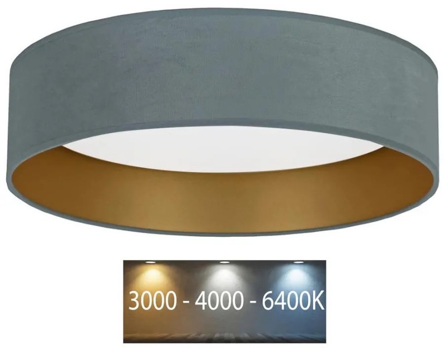 Brilagi Brilagi - LED Stropní svítidlo VELVET LED/24W/230V 3000/4000/6400K mintová/zlatá BG0272 Brilagi Brilagi - LED Stropní svítidlo VELVET LED/24W/230V 3000/4000/6400K mintová/zlatá BG0272