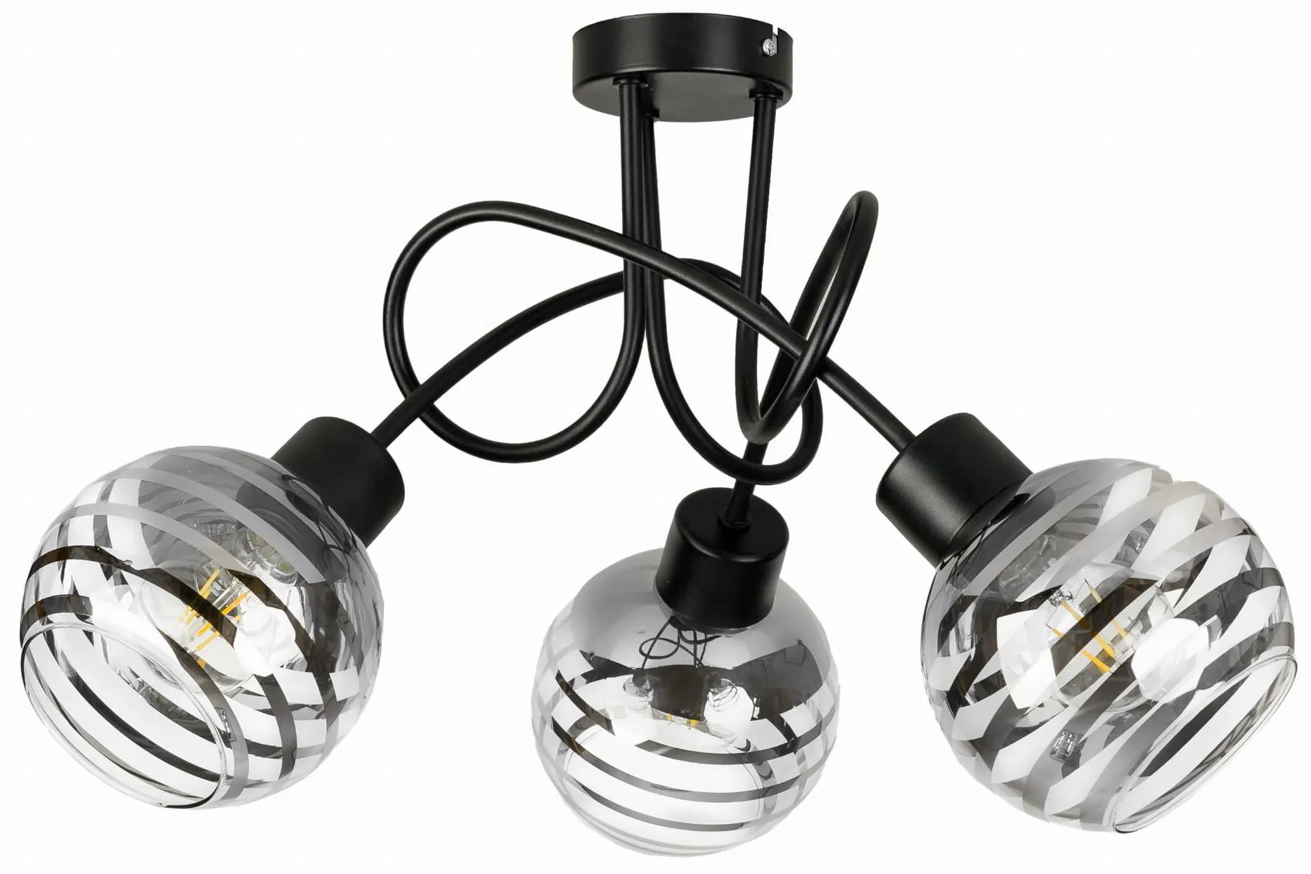 BERGE Stropní svítidlo LED LOFT 3xE27 GLASS BALL BERGE Stropní svítidlo LED LOFT 3xE27 GLASS BALL