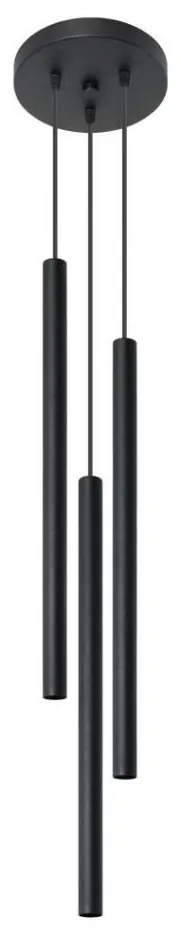Sollux Sollux SL.0471 - Lustr na lanku PASTELO 3P 3xG9/8W/230V černá SLX0272