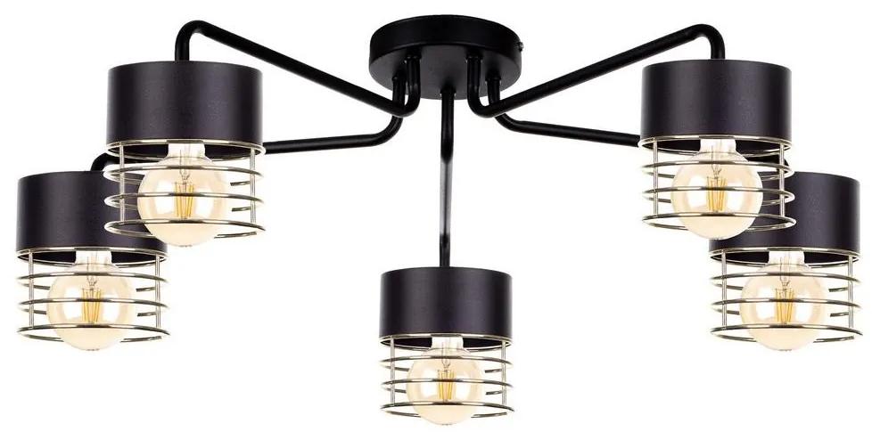 Keter Lighting Přisazený lustr ROY 5xE27/60W/230V černá NA0339