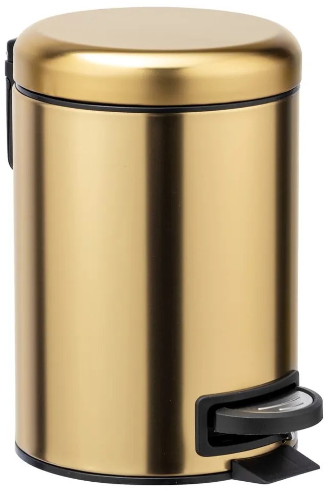 Aranyszínű rozsdamentes acél pedálos szemetes 3 l Leman  Wenko