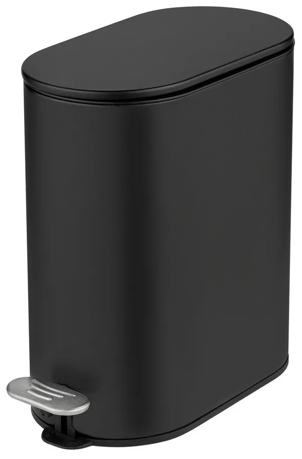 Matt fekete acél pedálos szemetes 5 l Collungo  Wenko