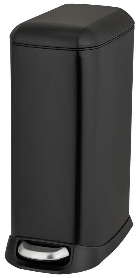 Matt fekete acél pedálos szemetes 12 l Design  Wenko