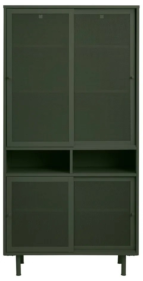 Sötétzöld fém szekrény tolóajtóval 90x180x40 cm Veep Unique Furniture