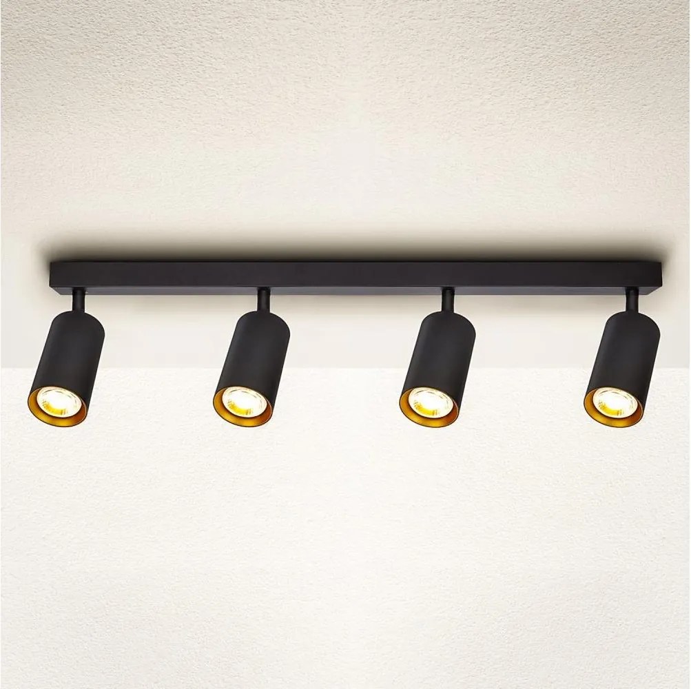 Brilagi - Spotlámpa SELE 4xGU10/30W/230V fekete/arany