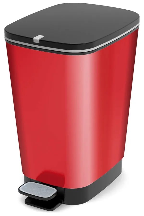 Piros műanyag pedálos szemetes 25 l Chic Bin  KIS