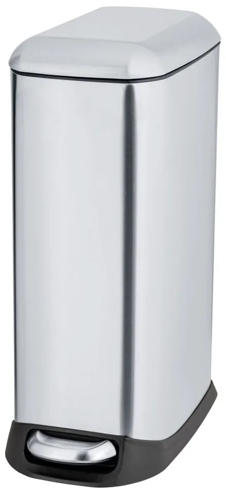 Ezüstszínű rozsdamentes acél pedálos szemetes 12 l Design  Wenko