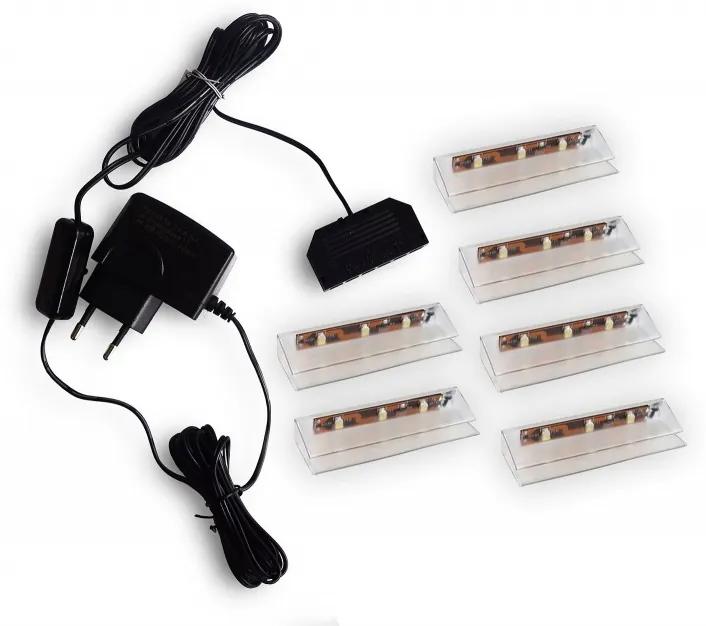 Rejtett LED világítás fürdőszoba és nappali bútorokhoz - 6 pontos
