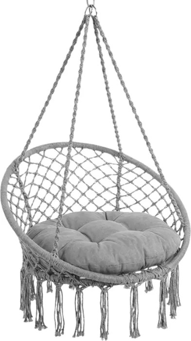 Szürke függőszék KOLUMBIA párnával