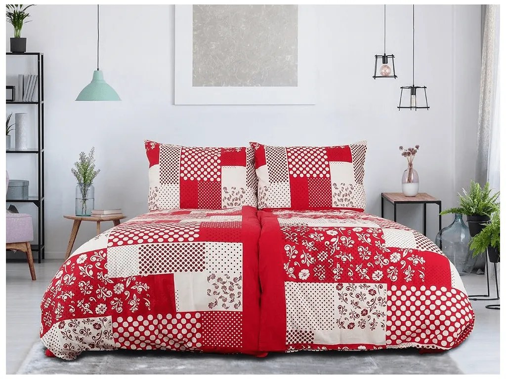 Pamut ágynemű PERISO piros Ágyneműhuzat mérete: 70 x 90 cm | 140 x 200 cm