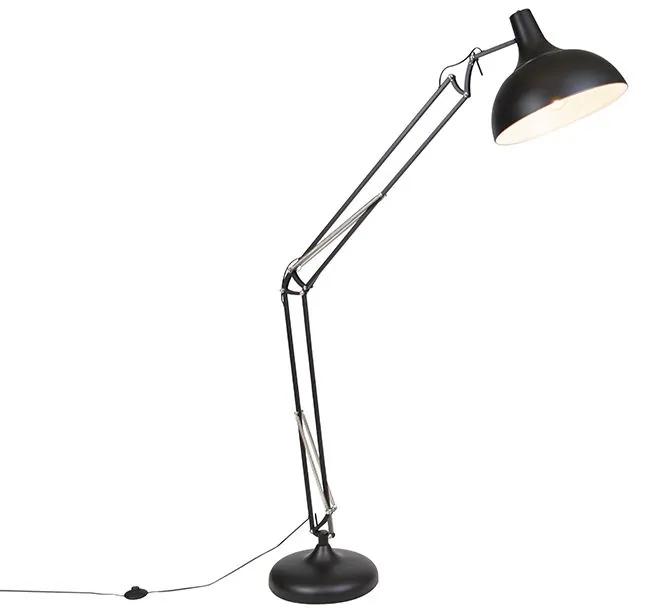 Ipari állólámpa fekete, állítható - Hobby