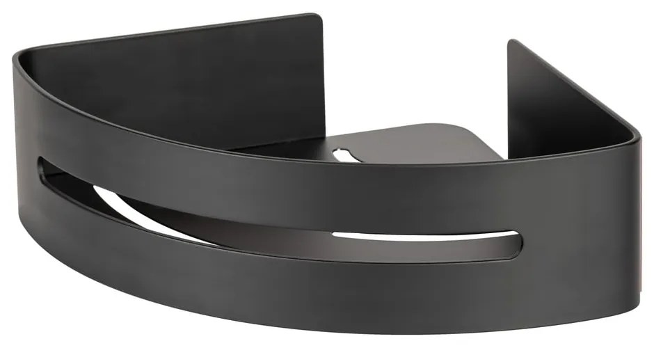 Matt fekete sarok öntapadós fém fürdőszobai polc Bivio  Wenko