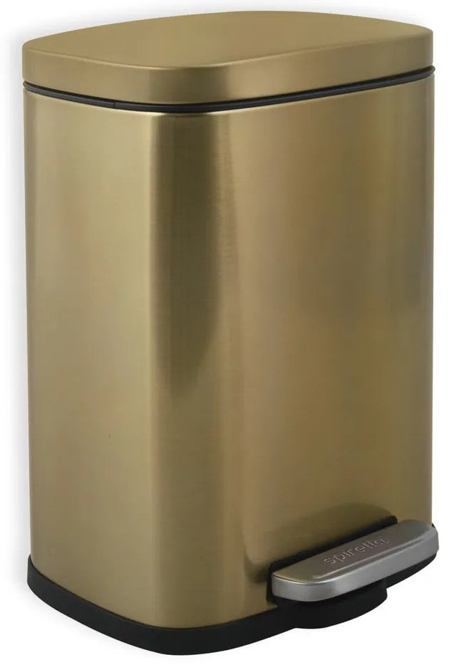 Matt aranyszínű acél pedálos szemetes 5 l Akira  Spirella