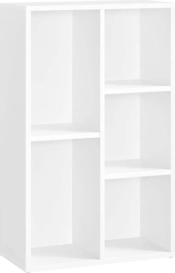 Könyvespolc 5 rekesszel 50 x 80 x 24 cm, Fehér