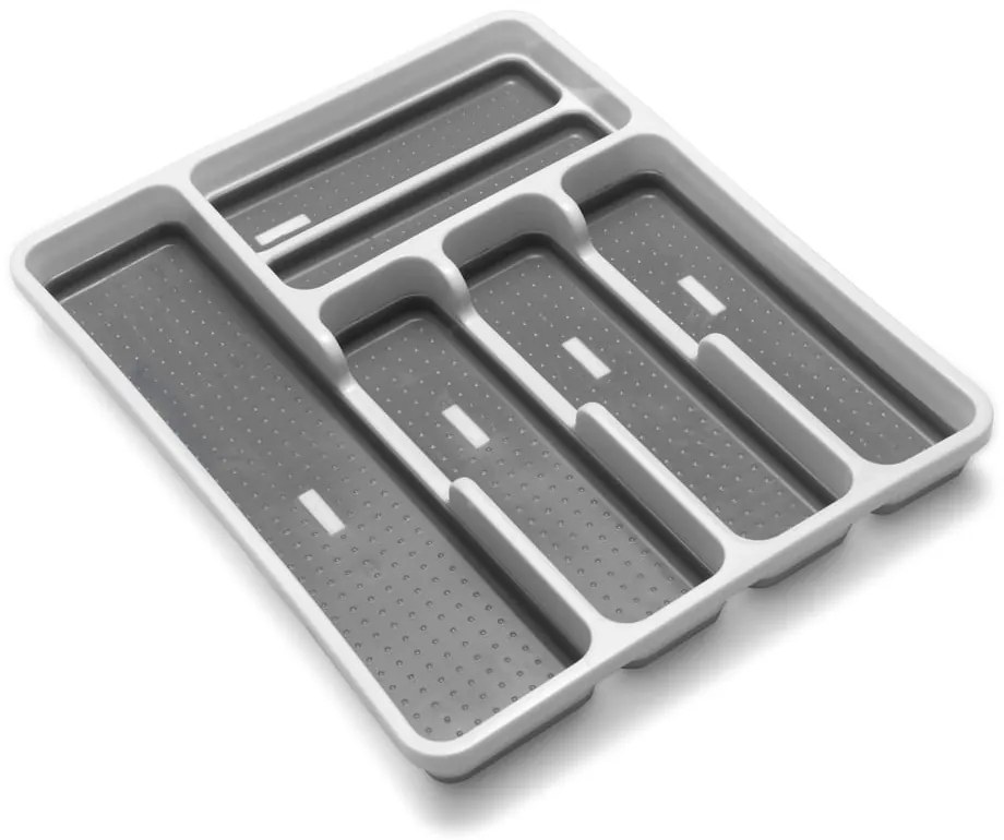 Szürke-fehér csúszásgátló evőeszköz-rendszerező - Addis