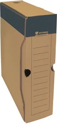 Archiválódoboz, A4, 80 mm, karton, VICTORIA OFFICE, natúr (IDVAD08N)
