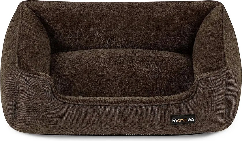 Kutyaágy, kivehető huzattal, L-es méret, barna | FEANDREA