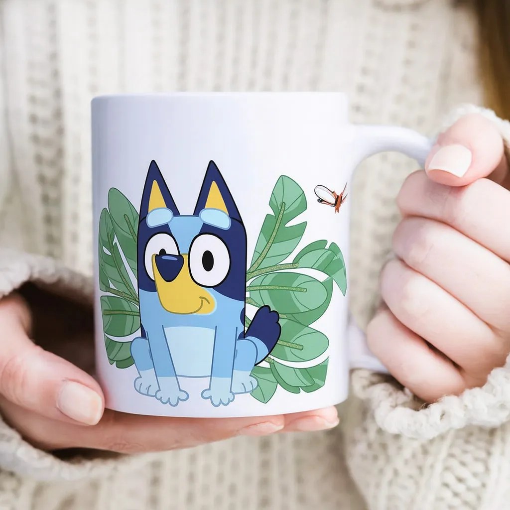 Bluey Leaves porcelán bögre 235 ml (8 oz) Díszdobozban