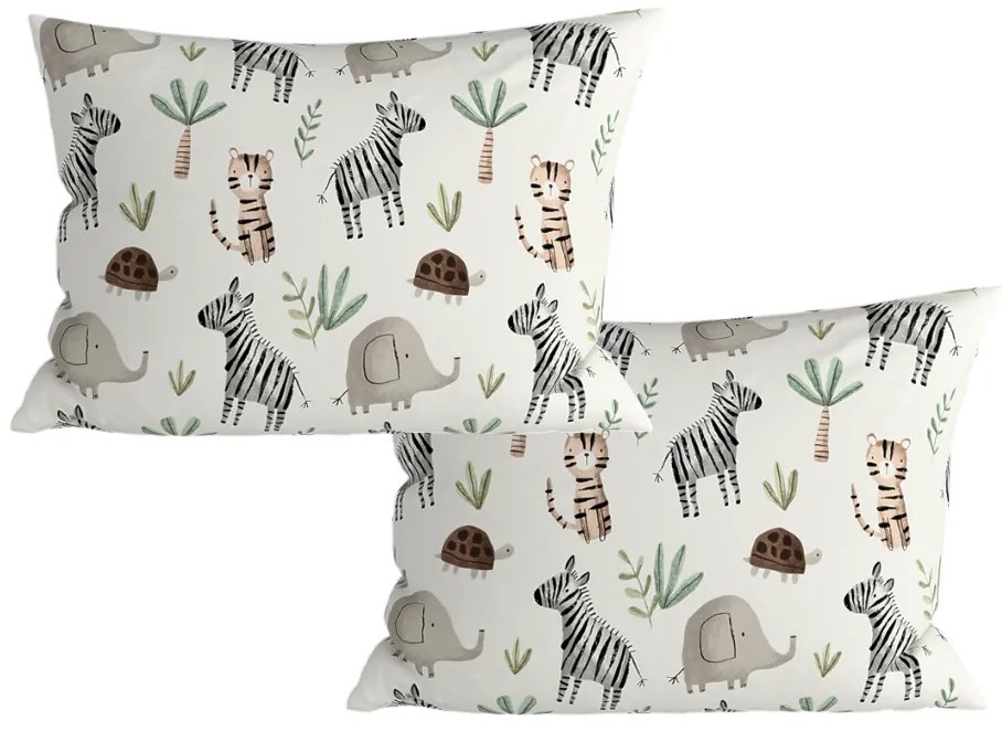 2 db Díszpárnahuzat szett JUNGARI 40x60 cm, krém színű