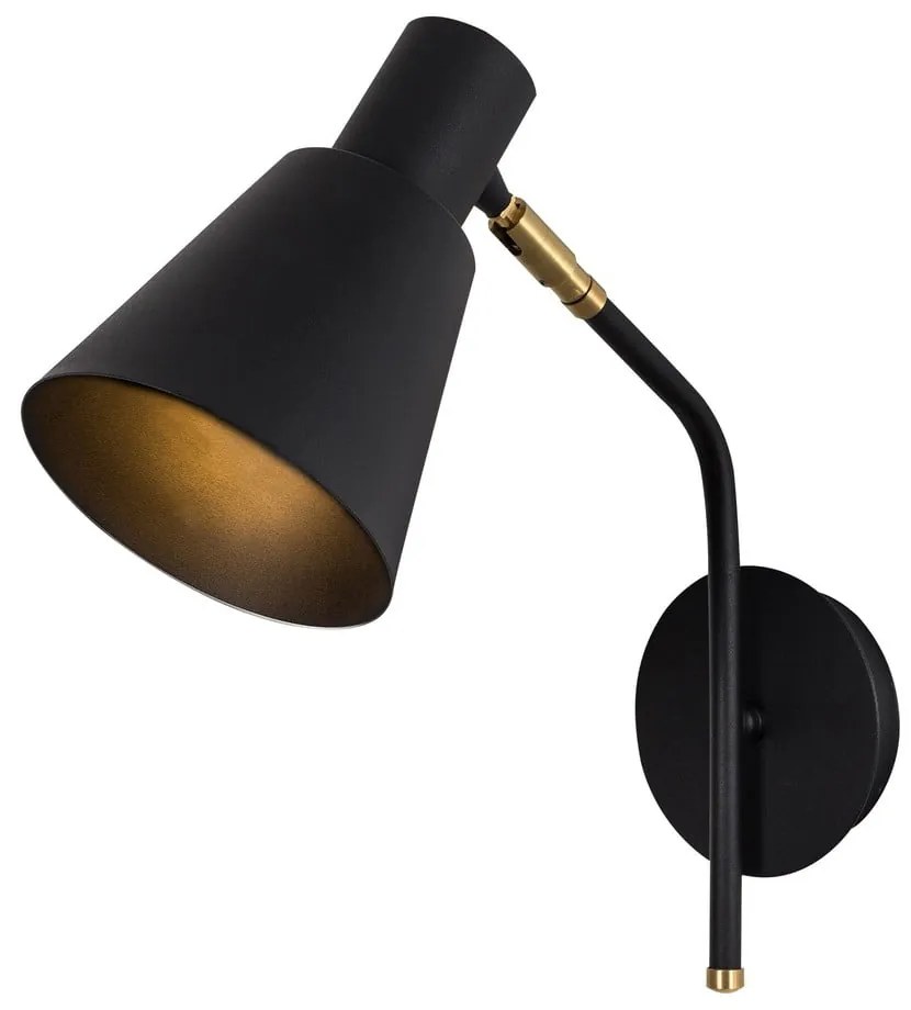 Fekete-aranyszínű fali lámpa ø 15 cm Kem  Opviq lights