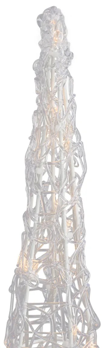 Karácsonyfa átlátszó 60cm LED-del IP44 - Coni