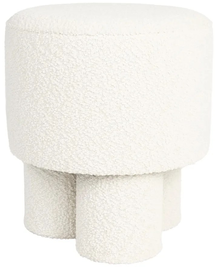 Fehér buklé puff Marcos  White Label