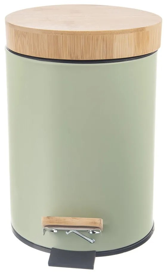 Világoszöld fém pedálos szemetes 5 l Greenish  Orion