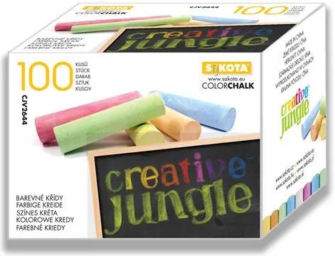 Táblakréta, kerek, Creative Jungle, színes (ISKE190)