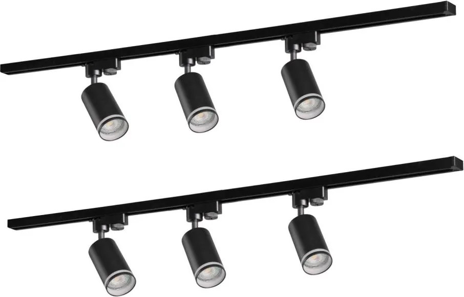 Spotlámpa sínrendszerhez PÁRIZS 6xGU10/10W/230V +2x1 m sín rendszer