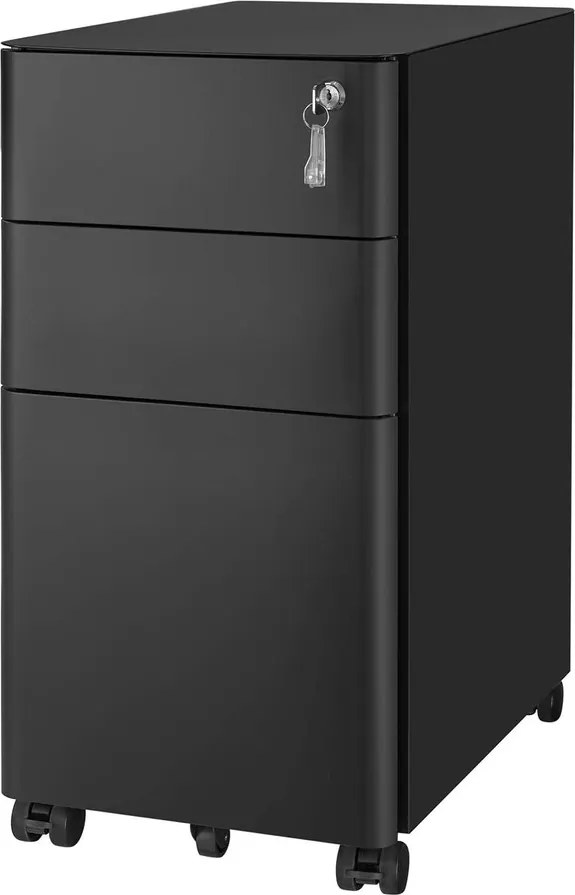 Mobil konténer, zárható Iratszekrény30 x 59,2 x 46 cm, fekete