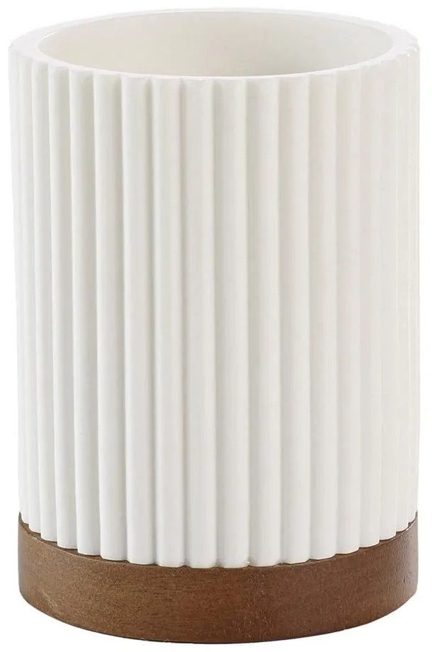 Fehér poligyanta fogkefetartó pohár Niagara  douceur d'intérieur