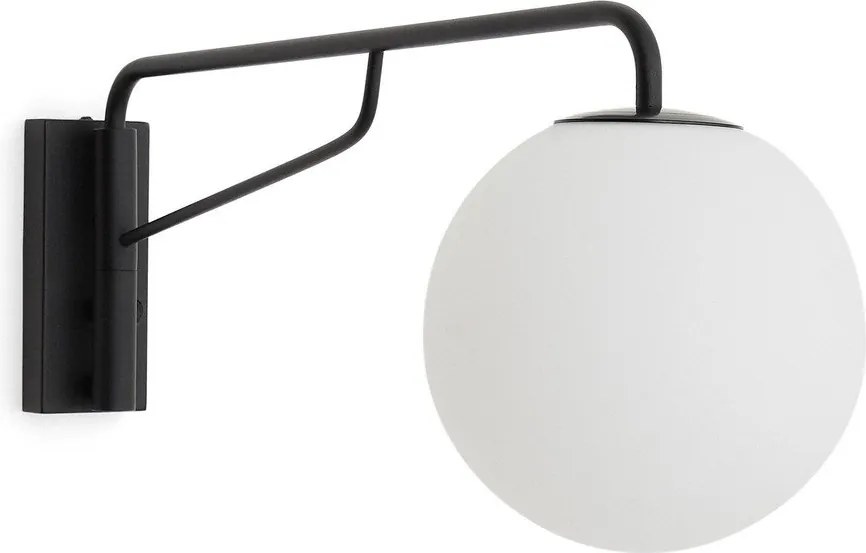 Fehér-fekete fali lámpa ø 20 cm Eilo  Kave Home