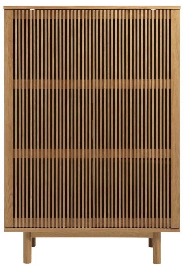 Natúr színű szekrény tölgyfa dekorral 95x140 cm Tiber  Unique Furniture