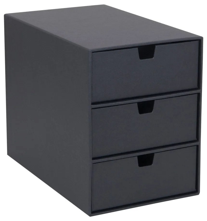 Ingrid sötétszürke doboz 3 fiókkal - Bigso Box of Sweden