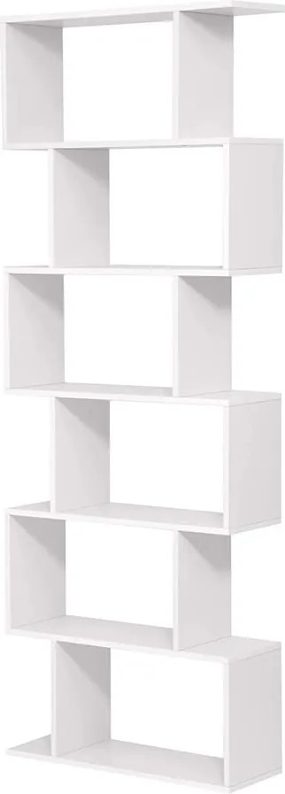 Könyvespolc, kocka vitrines polc és térelválasztó, 70 x 24 x 190,5 cm Fehér