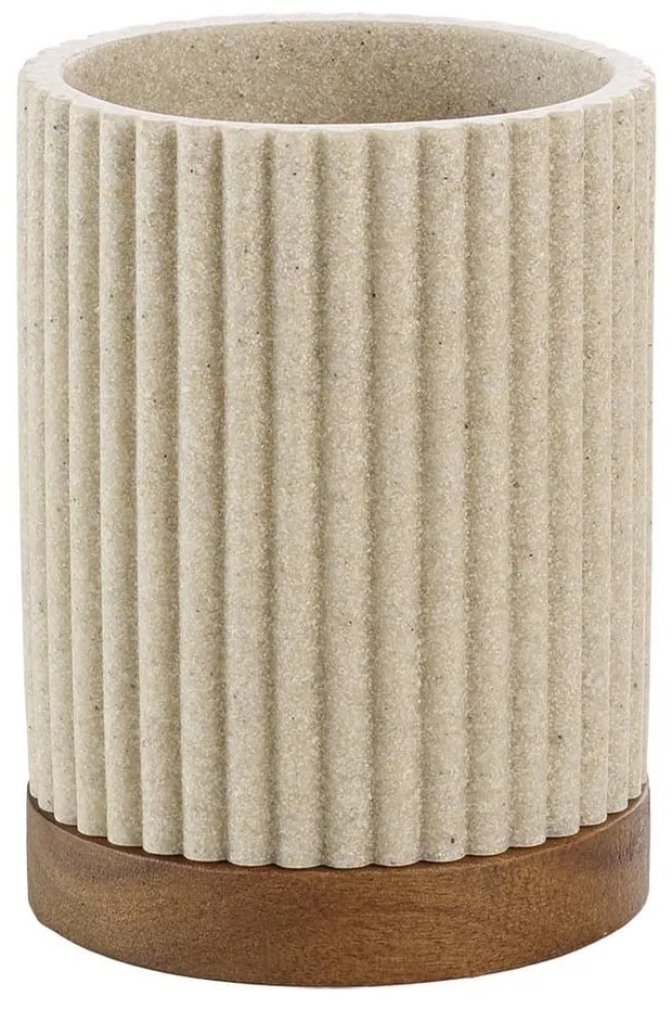 Bézs poligyanta fogkefetartó pohár Niagara  douceur d'intérieur