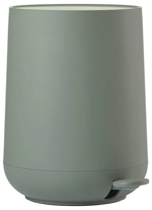 Sötétzöld műanyag pedálos szemetes 5 l Nova  Zone