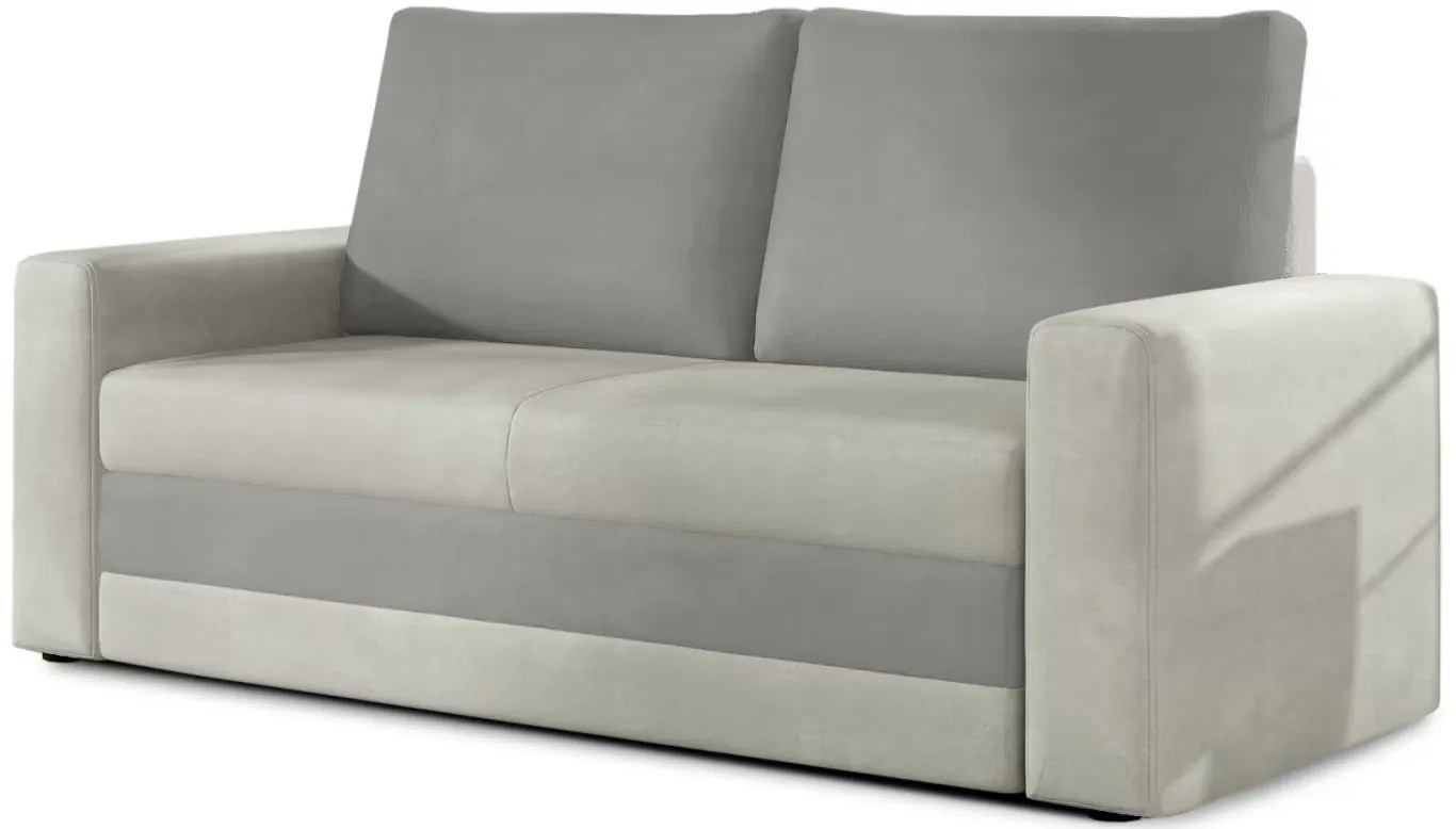 Szürke 2 személyes kanapé WAVE DUO, kihúzható