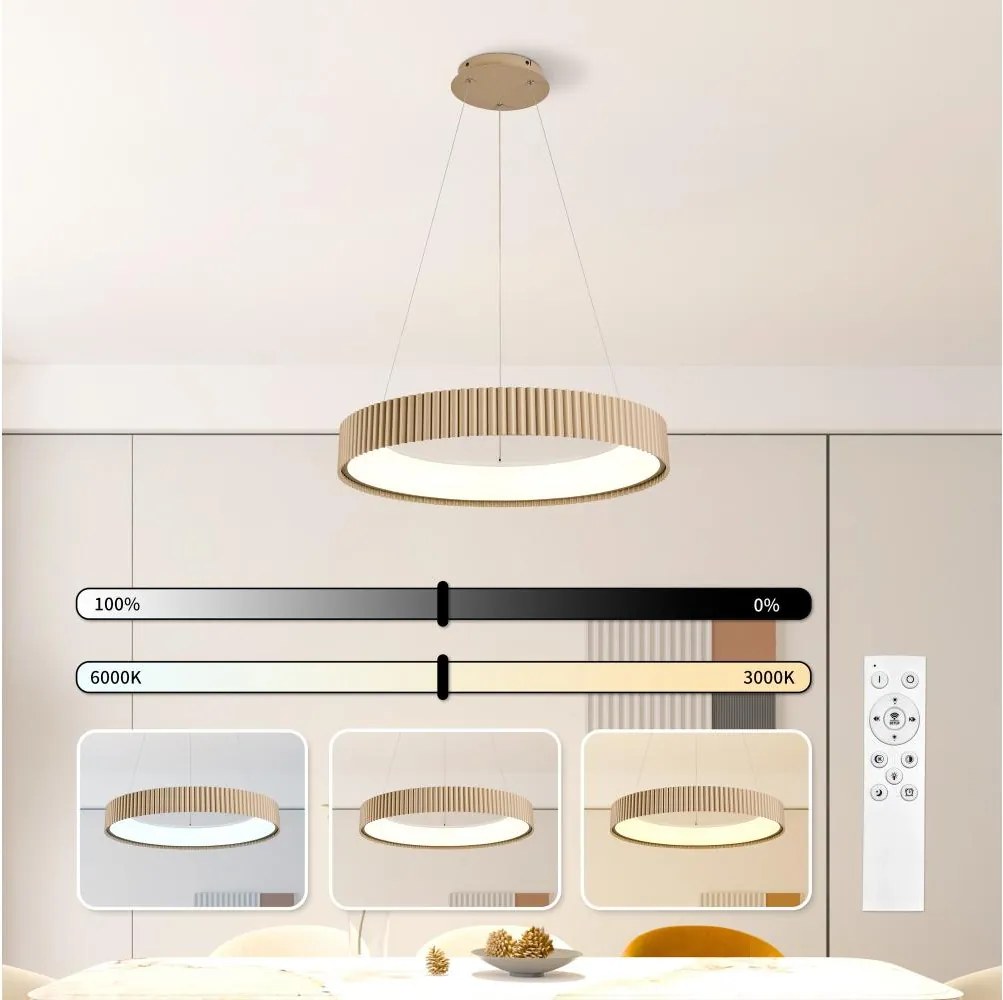 Brilagi - dimmelhető LED kábelen függesztett csillár FALCON MODERN LED/54W/230V 60 cm bézs+ DO
