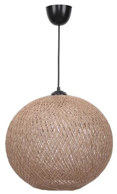 Bézs függőlámpa juta búrával ø 38 cm  Opviq lights
