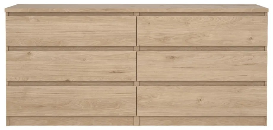 Natúr színű komód tölgyfa dekorral 154x70x50 cm Naia  Tvilum