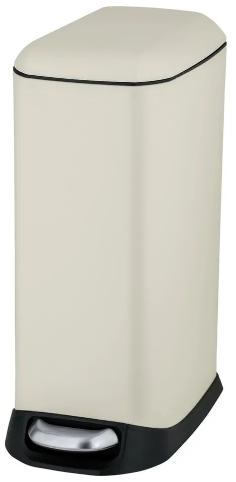 Krémszínű acél pedálos szemetes 12 l Design  Wenko