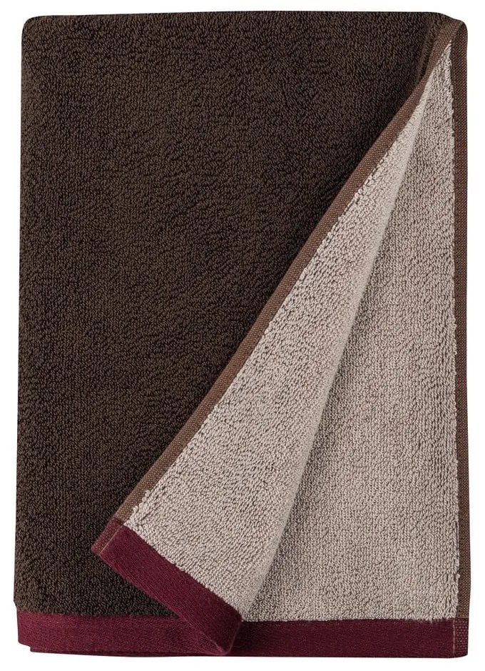Barna frottír bio pamut törölköző 50x90 cm Soft  Mette Ditmer Denmark