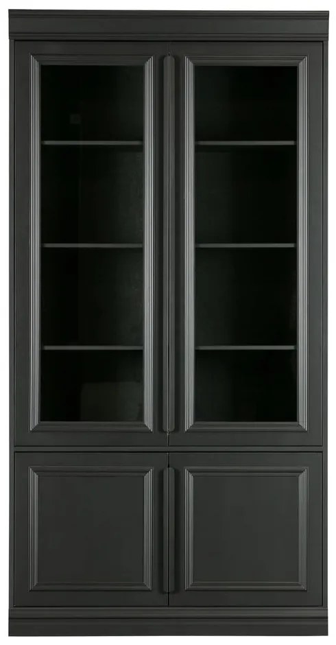 Fekete borovi fenyő tálalószekrény 110x215x44 cm Organize  WOOOD