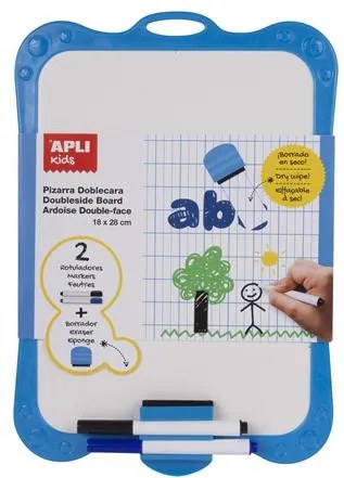 Fehértábla, kiegészítőkkel, kétoldalas, törölhető, APLI Kids (LCA12916)