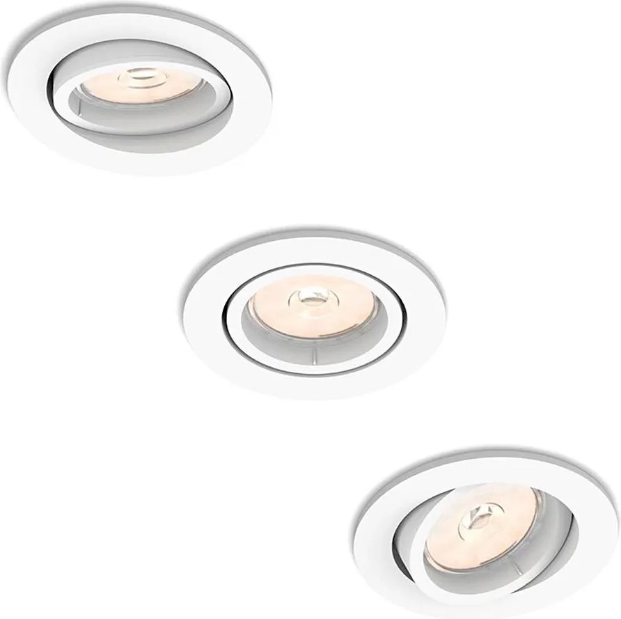 Philips 50183/31/PN - Készlet 3x Beépíthető lámpa ENNEPER 1xGU10/5,5W/230V