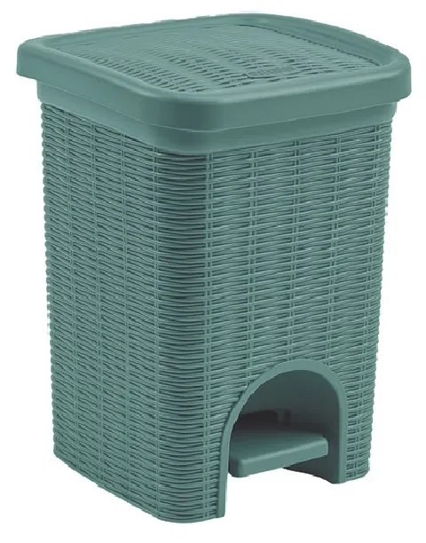 STEFANPLAST Fürdőszobai hulladékkosár Elegance 6l, zöld-szürke