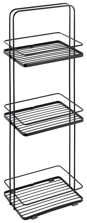 Matt fekete acél fürdőszobai polc Lava  Metaltex