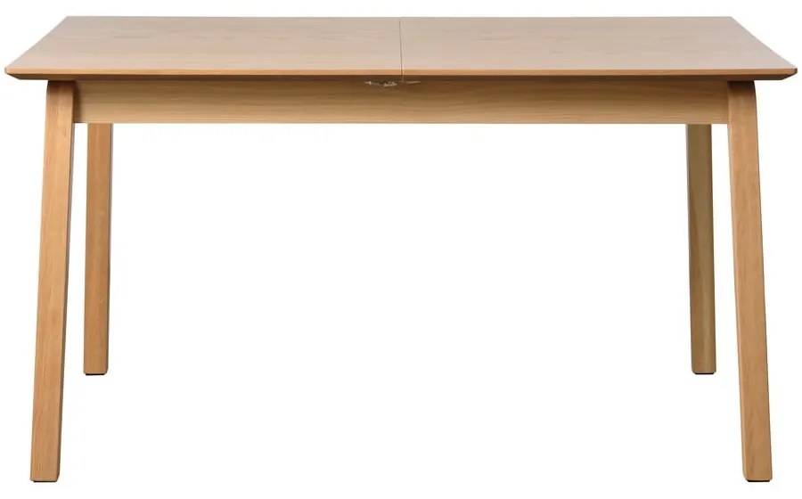 Natúr színű bővíthető étkezőasztal tölgyfa dekoros asztallappal 95x200 cm Bari  Unique Furniture