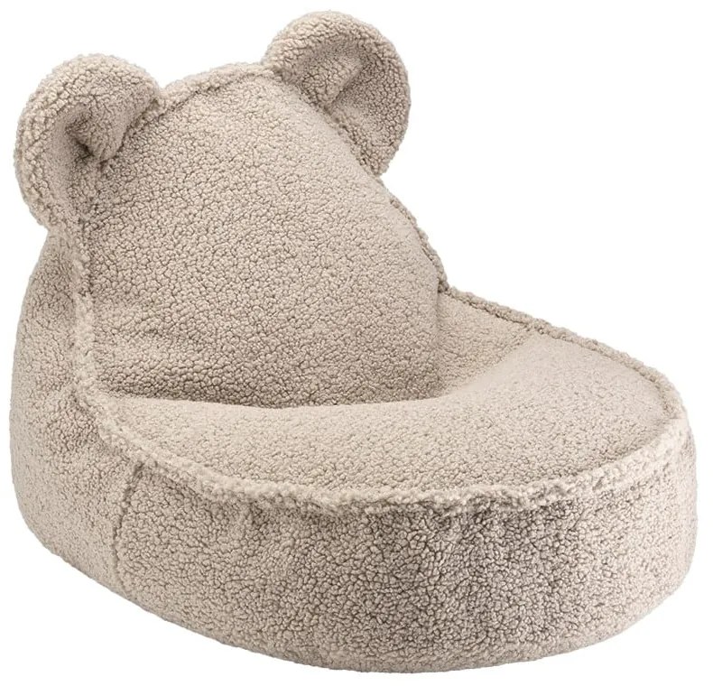 Világosbarna buklé gyerek babzsákfotel Bear  Wigiwama